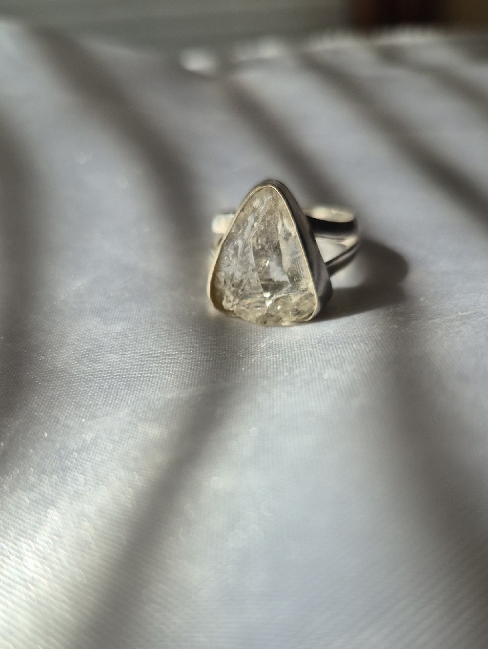 Sterling Silver Herkemer Diamond Ring